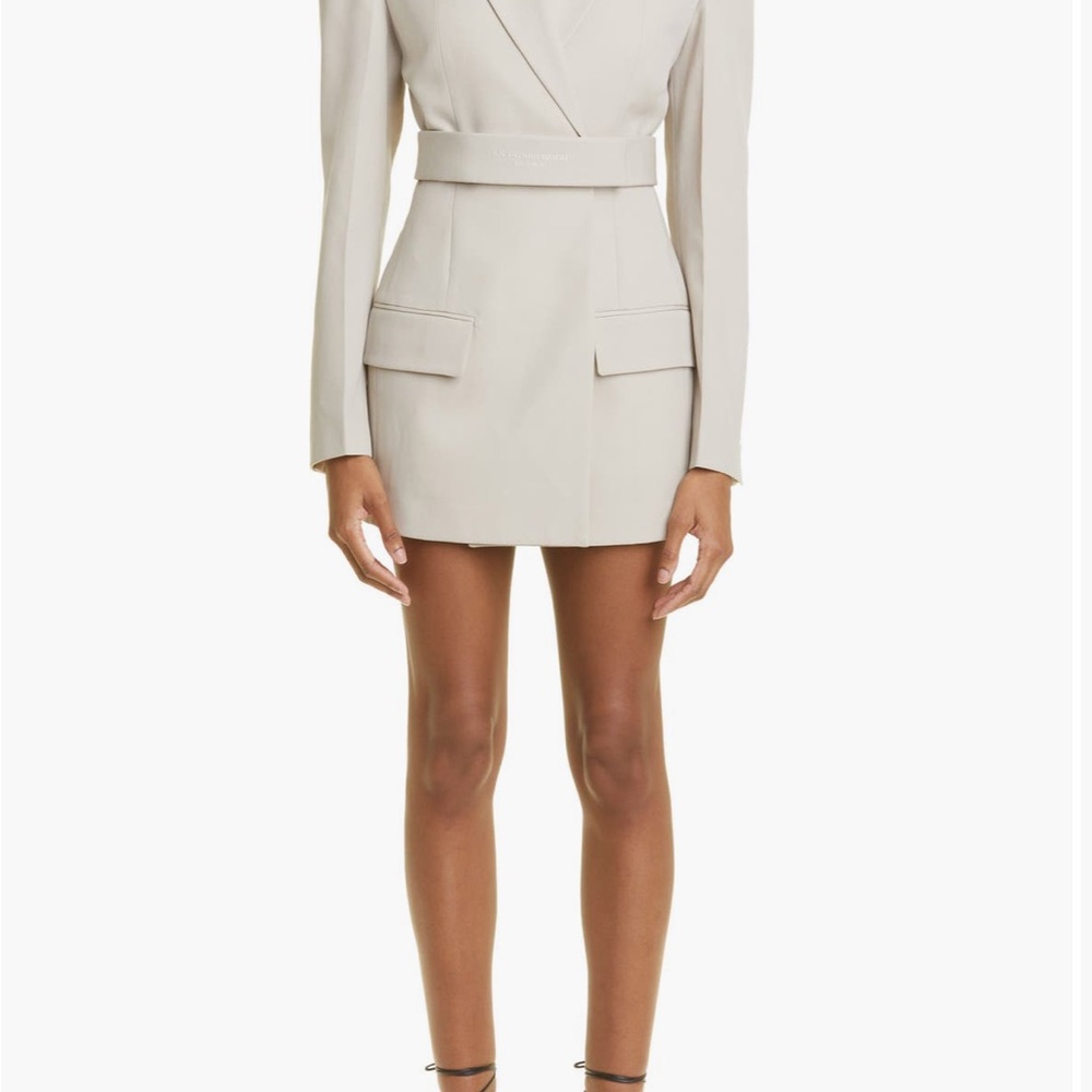 Alexander Wang Dry Wool Twill Blazer Dress